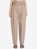 Bottega Veneta Women's Wide Leg Trousers in Beige