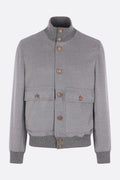 Brunello Cucinelli Men's Bomber Jacket in Grey