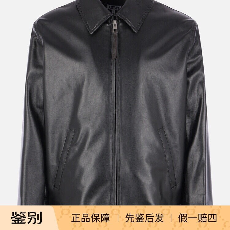 Loewe Men's Leather Jacket in Black