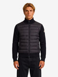 Moncler Men's Black Padded Tricot Cardigan in Black