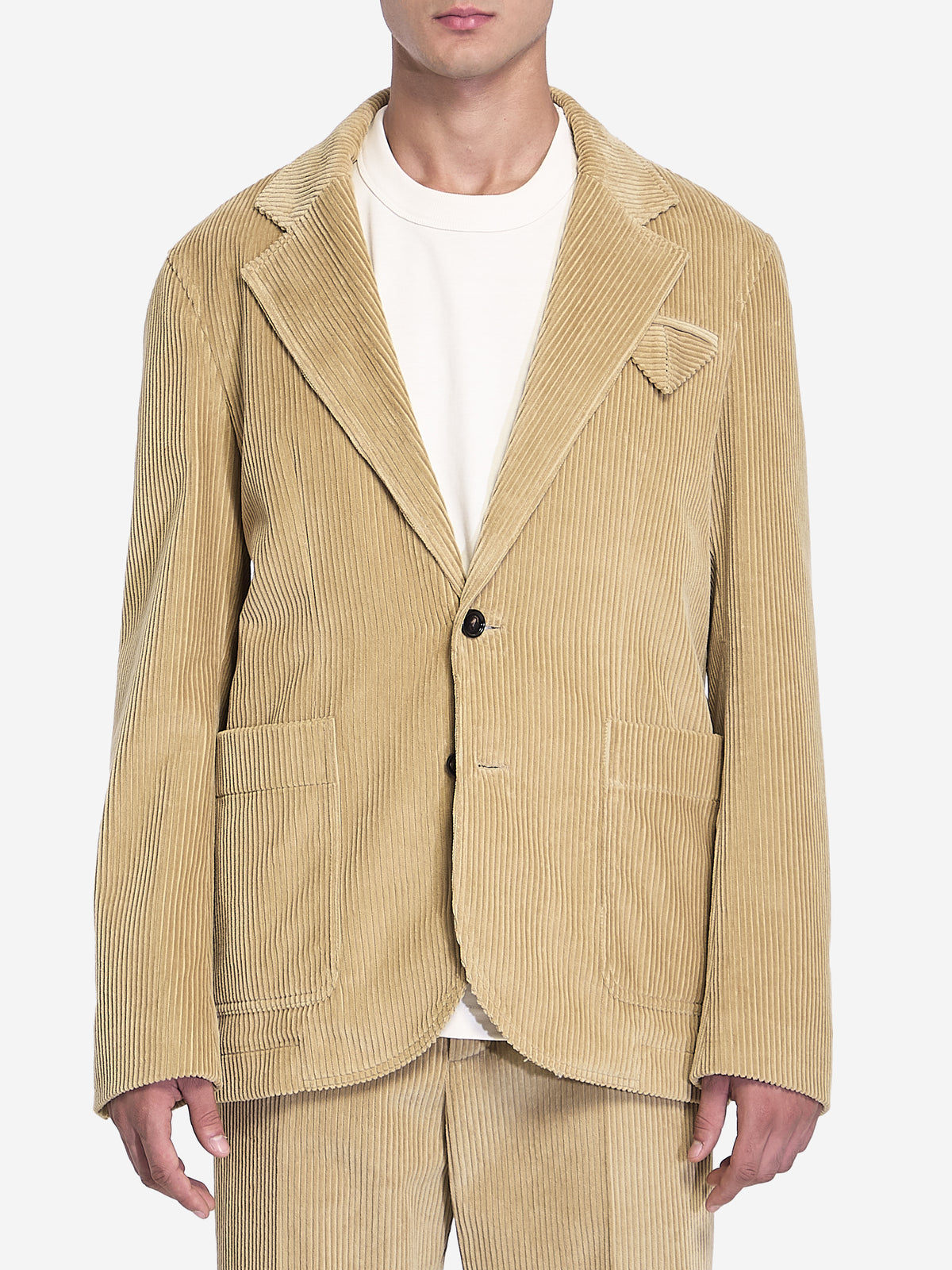 Bottega Veneta Men's Corduroy Jacket in Beige