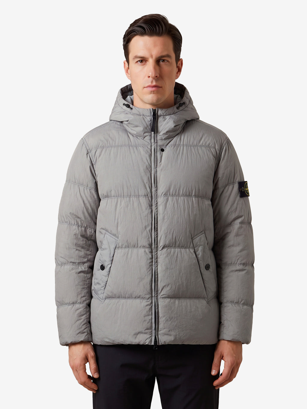 Stone Island Men's Crinkle Reps NY Down Jacket in Grey