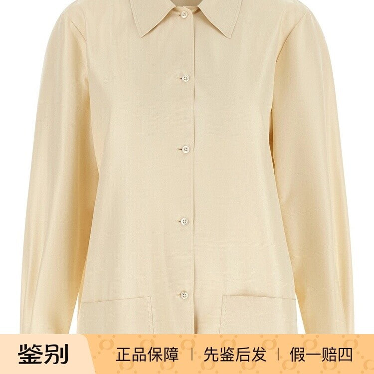 The Row Women's Lucetta Shirt in Beige