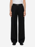 Loewe Women's Elasticated Wool Pants in Black