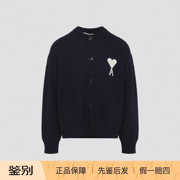 Ami Paris Cardigan in Blue