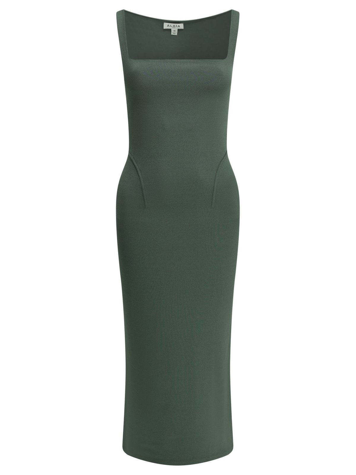 Alaia Women's Body Conscious Midi Dress in Green