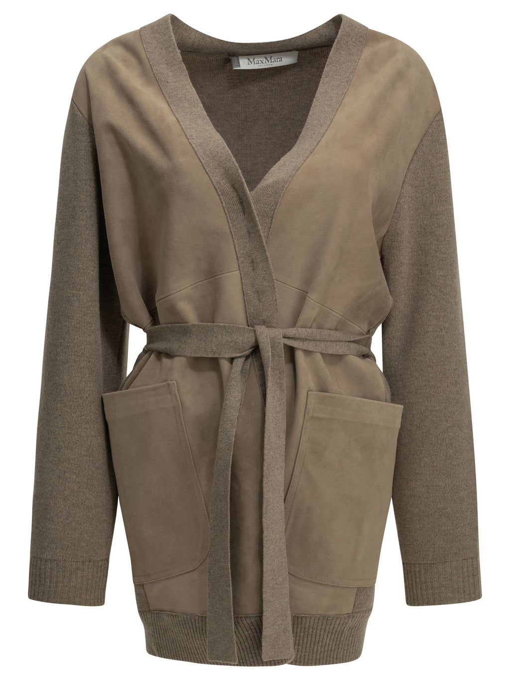 Max Mara Women's Wool and Cashmere Cardigan in Beige