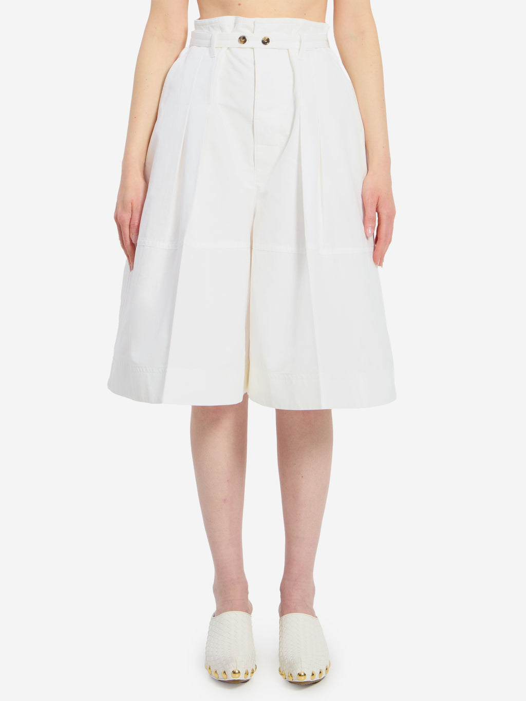 Bottega Veneta Women's Culotte Pants in White