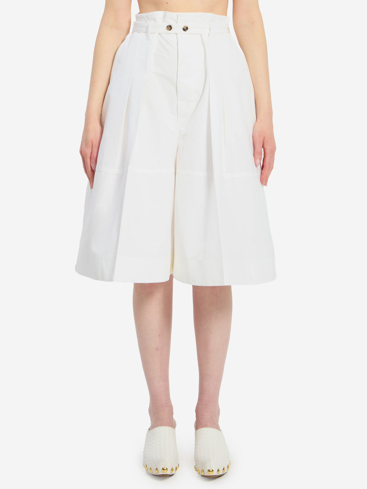 Bottega Veneta Women's Culotte Pants in White