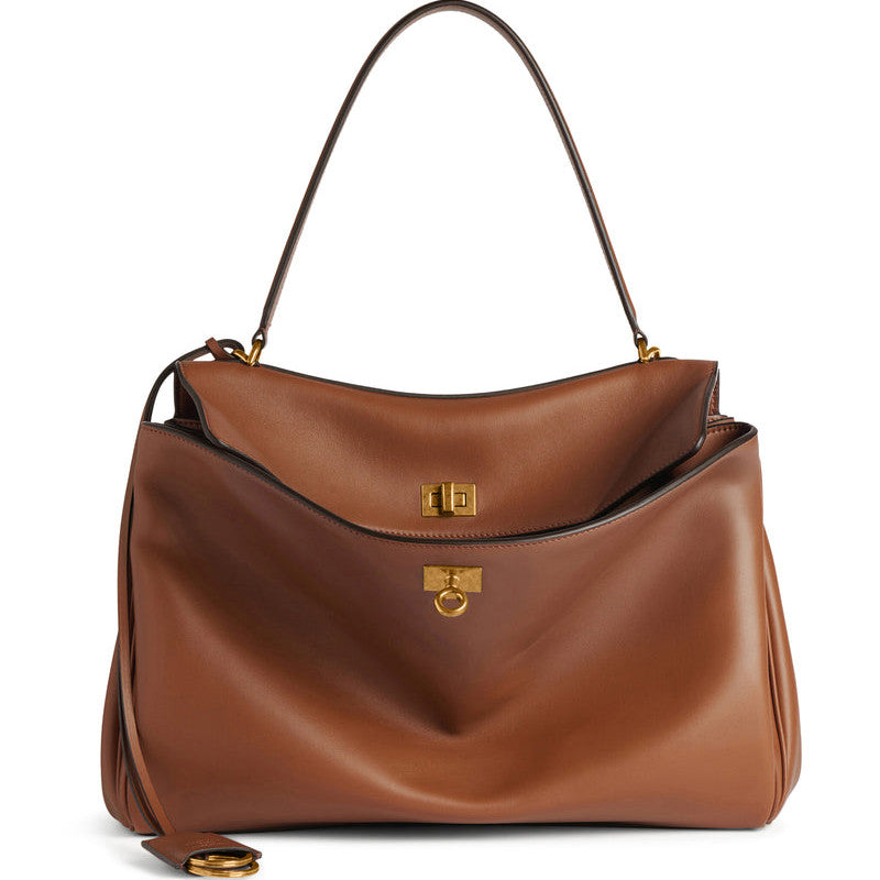 Balenciaga Women's Rodeo Medium Shoulder Bag in Brown