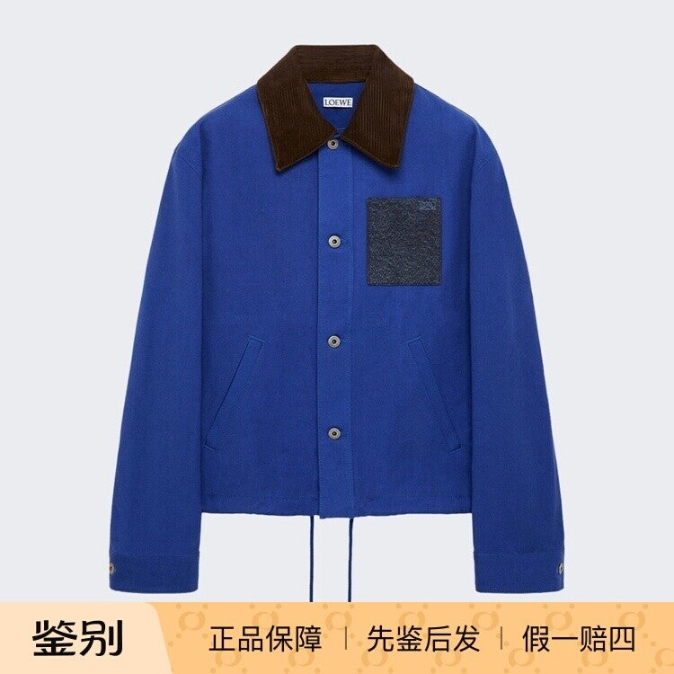 Loewe Men's Anagram Jacket in Blue
