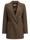 Max Mara Women's Double-breasted wool blazer in Brown