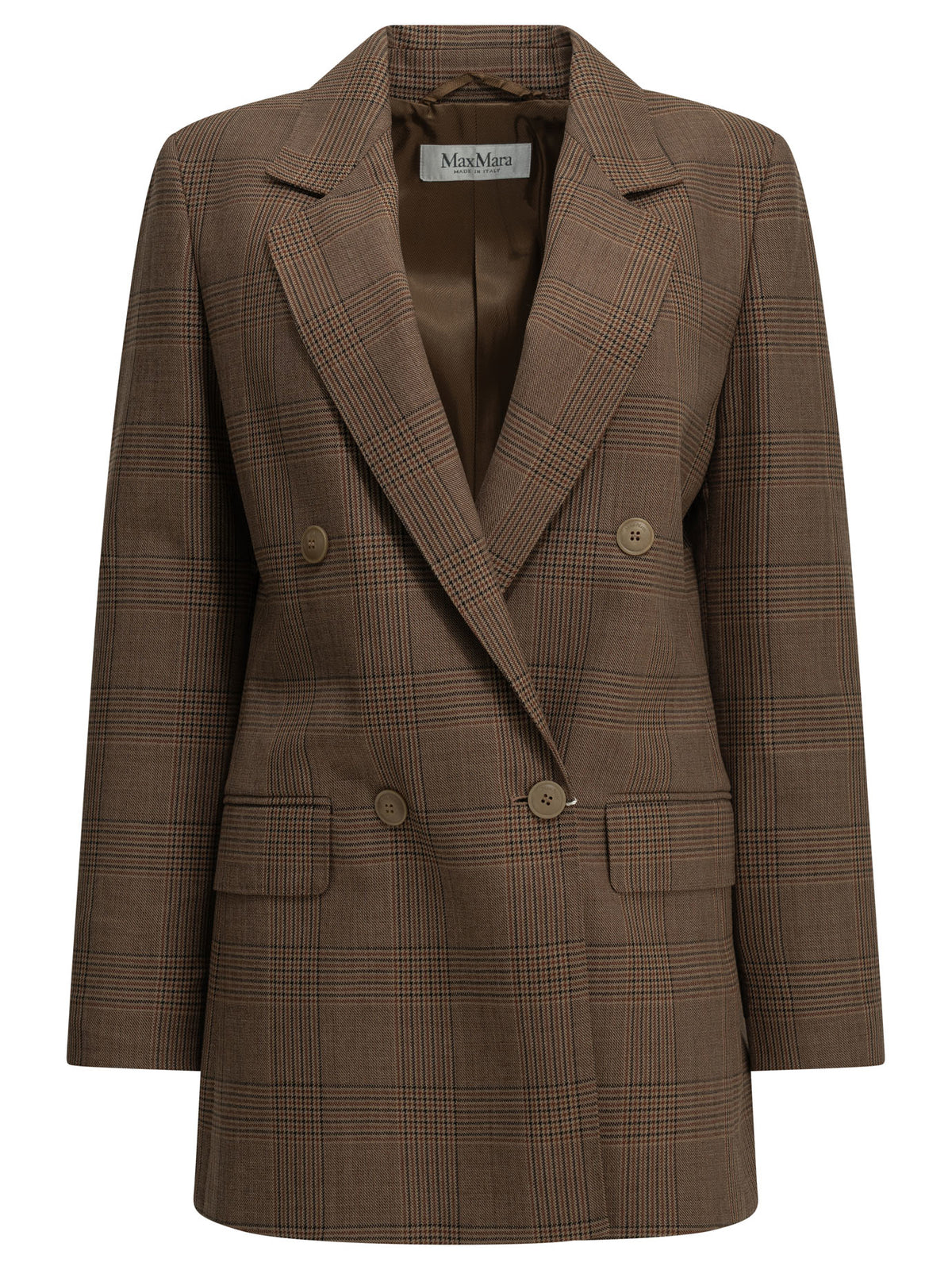Max Mara Women's Double-breasted wool blazer in Brown