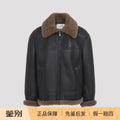 Saint Laurent Men's YSL Leather Jacket in Black