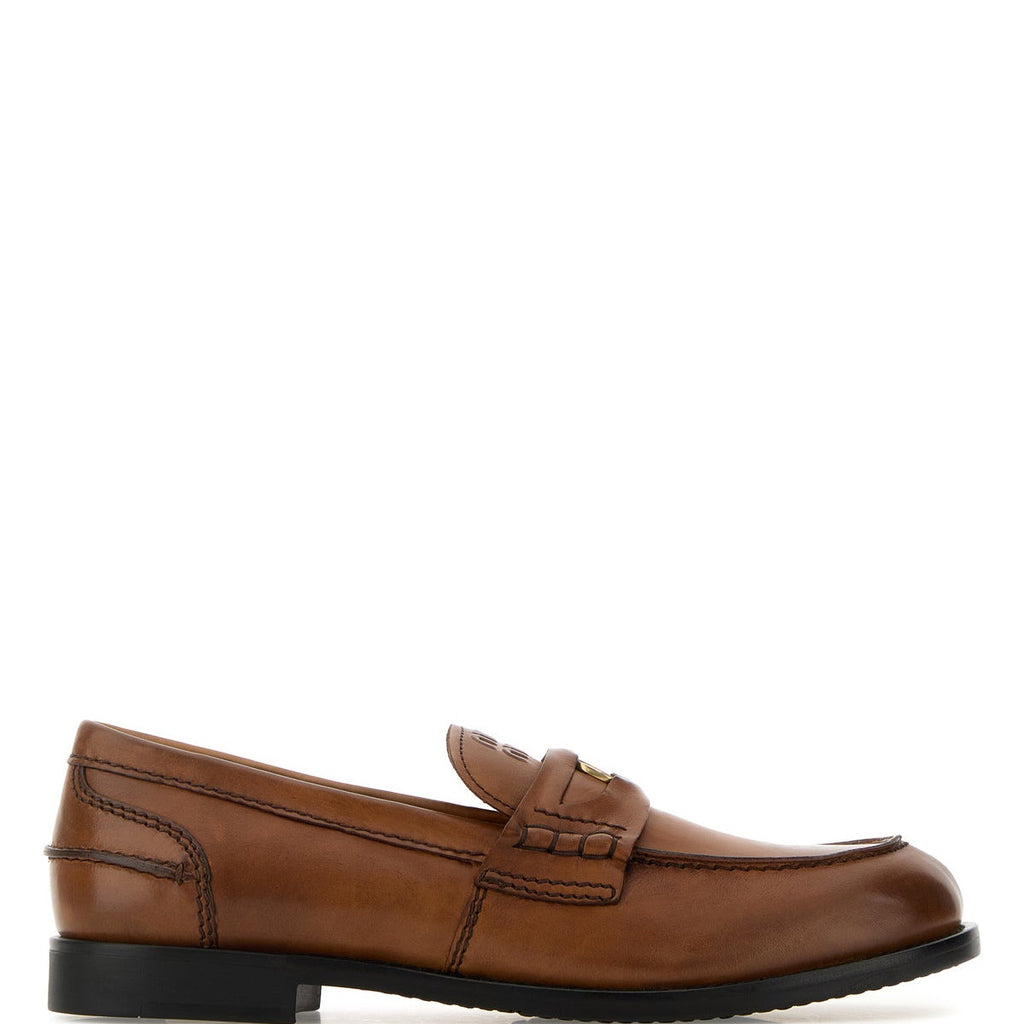 Miu Miu Women's Loafers in Dark Brown