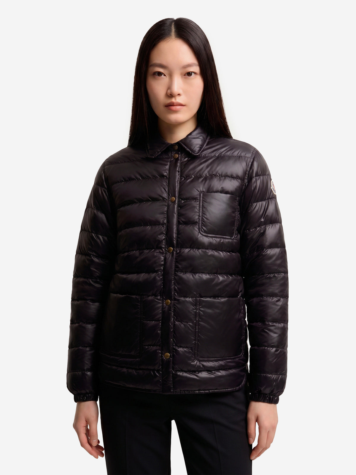 Moncler Women's Fouine Padded Shirt Jacket in Black