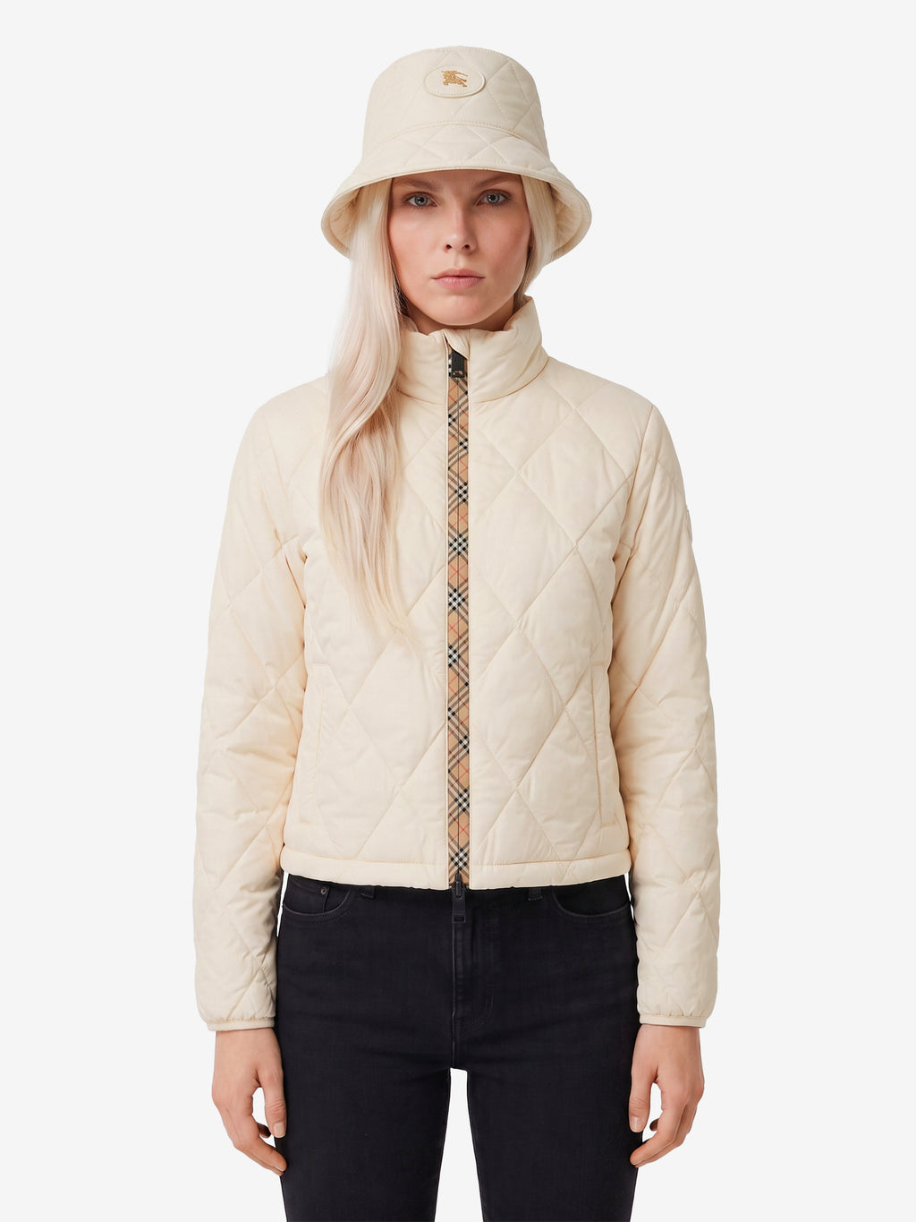 Burberry Women's Bramford Quilted Nylon Jacket in White