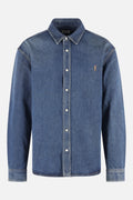 Saint Laurent Men's Shirt in Reef Blue