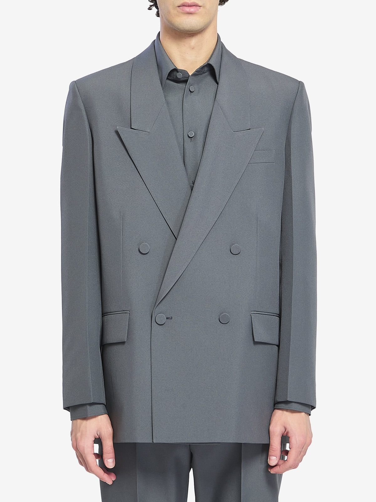 Gucci Men's Jacket in Technical Fabric in Grey