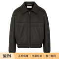 Saint Laurent Men's YSL Leather Jacket in Black