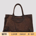 Balenciaga Men's Le City Large Handbag in Brown
