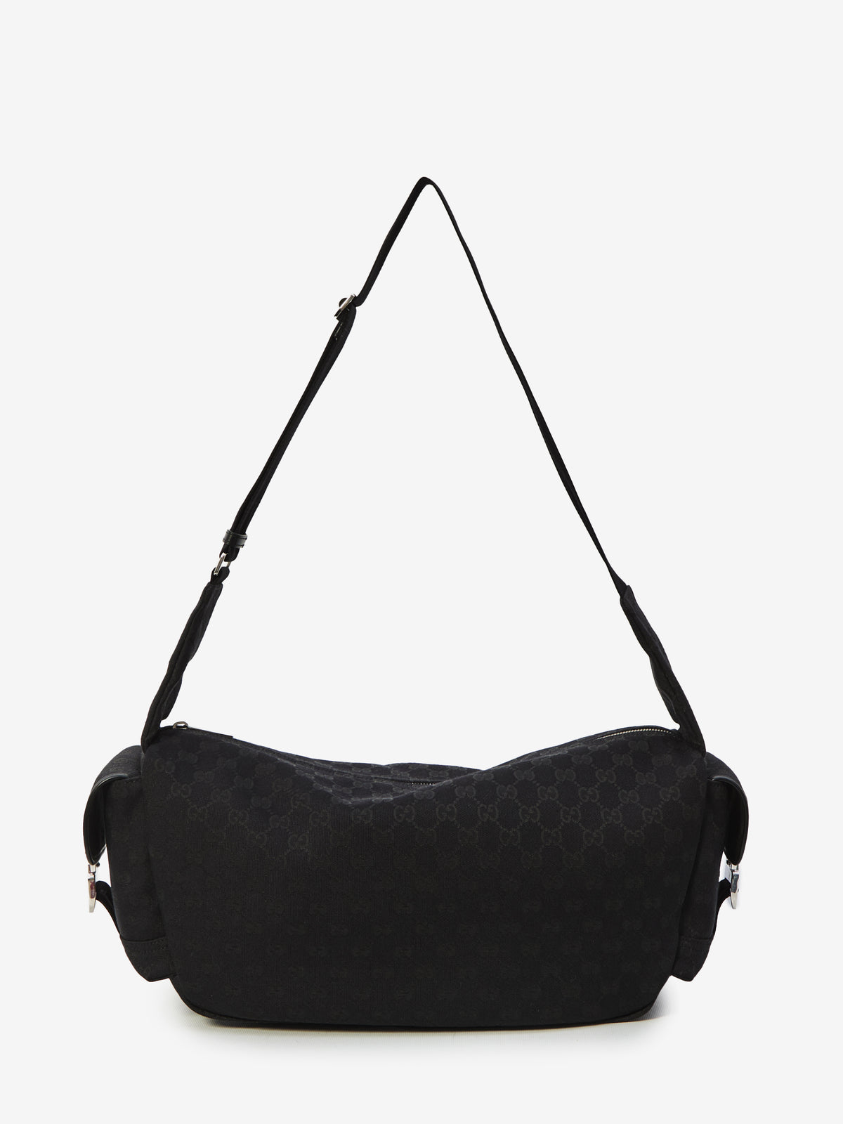 Gucci Men's GG Fabric Crossbody Bag Large in Black