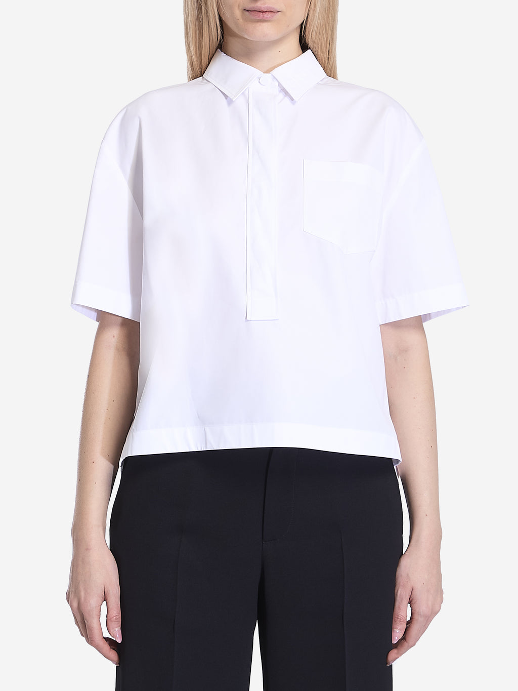 Gucci Women's Shirt with Embossed Logo in White