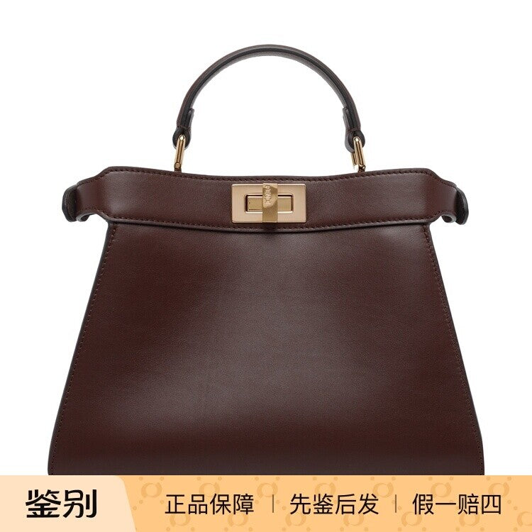 Fendi Women's Peekaboo Small Shoulder Bag in Brown