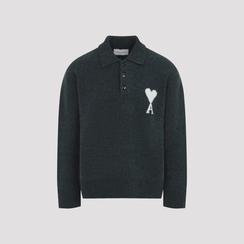 Ami Alexandre Mattiussi Ami Paris Adc Polo Shirt in Green