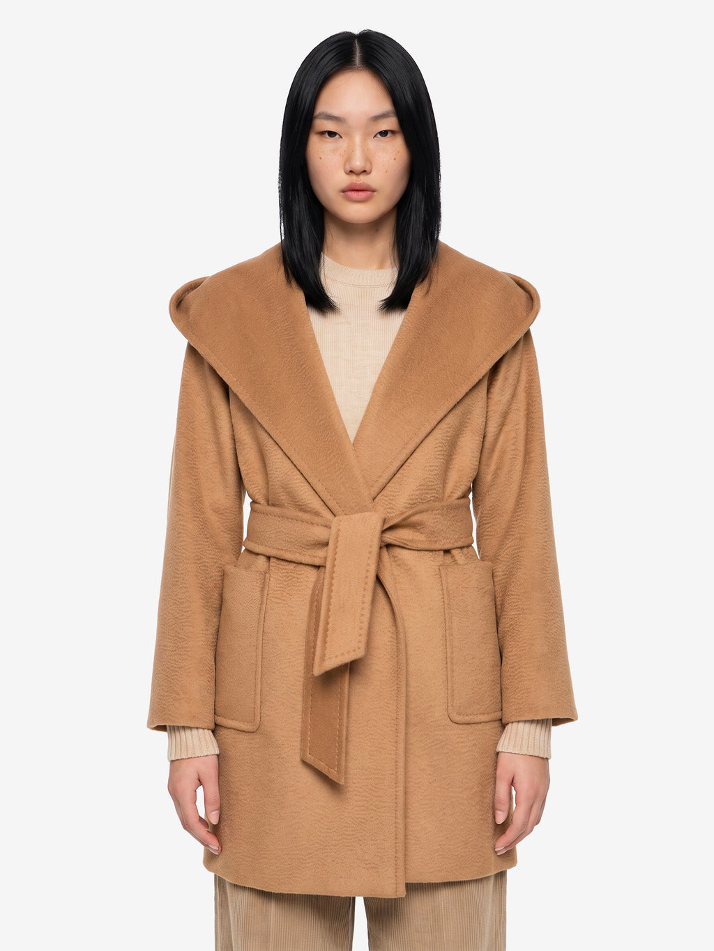 Max Mara Women's Camel Rialto Dressing Gown Coat in Beige