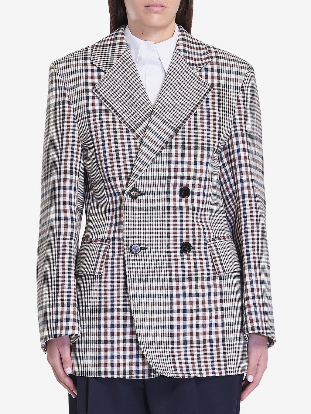 Bottega Veneta Women's Check Blazer in Multicolor
