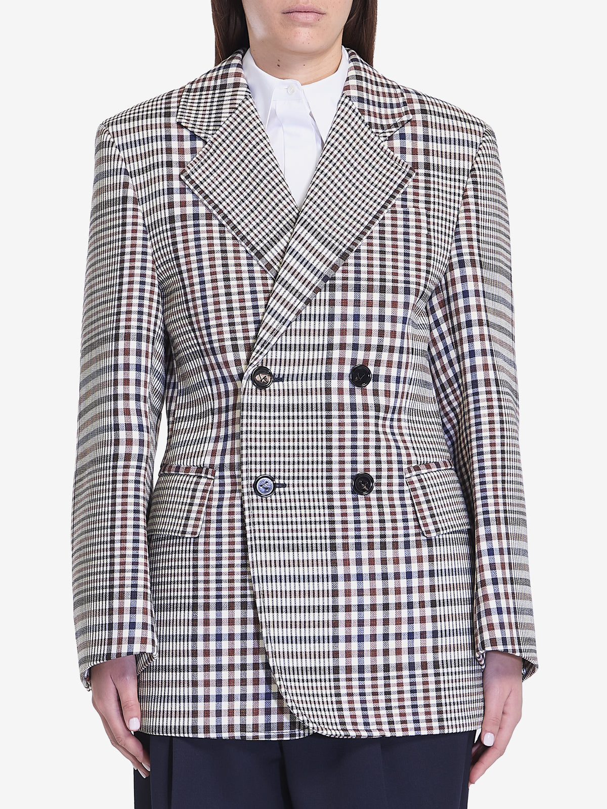Bottega Veneta Women's Check Blazer in Multicolor