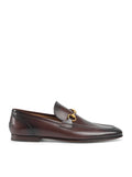 Gucci Men's JORDAAN LEATHER LOAFERS in Brown