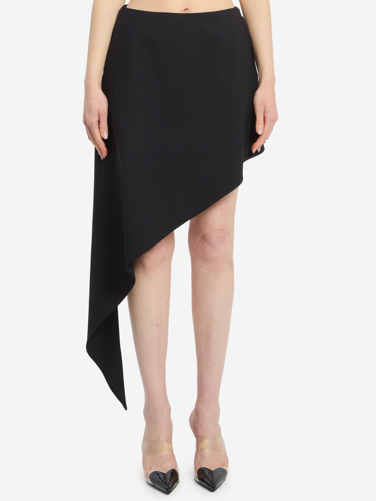 Alaia Women's Asymmetric Pointed Skirt in Black