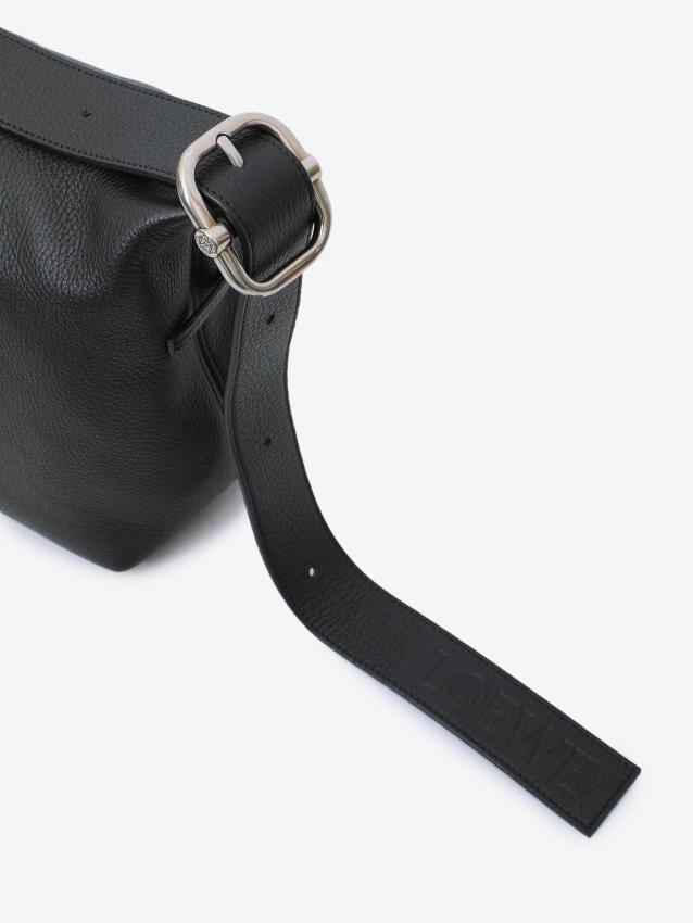 Loewe Men's Hobo Loop Crossbody Bag in Black