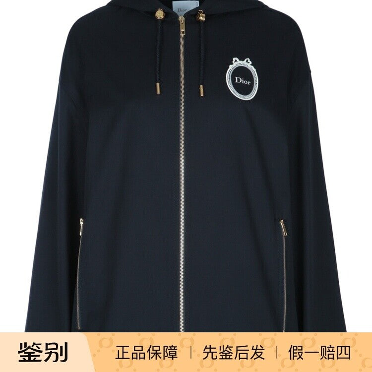 Dior Women's Logo Coat in Blue