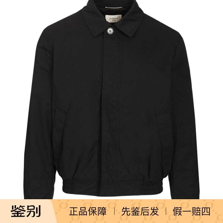 Saint Laurent Men's YSL Jacket in Black