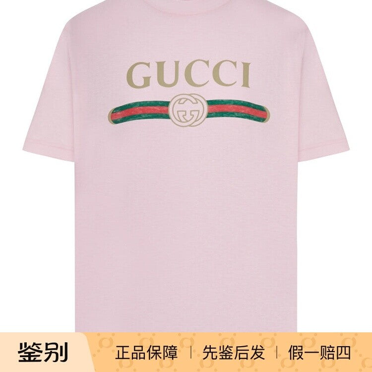 Gucci Women's Logo T-Shirt in Pink