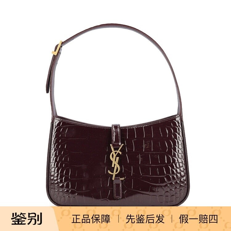 Saint Laurent Women's YSL Le 5a7 Mini Bag in Purple
