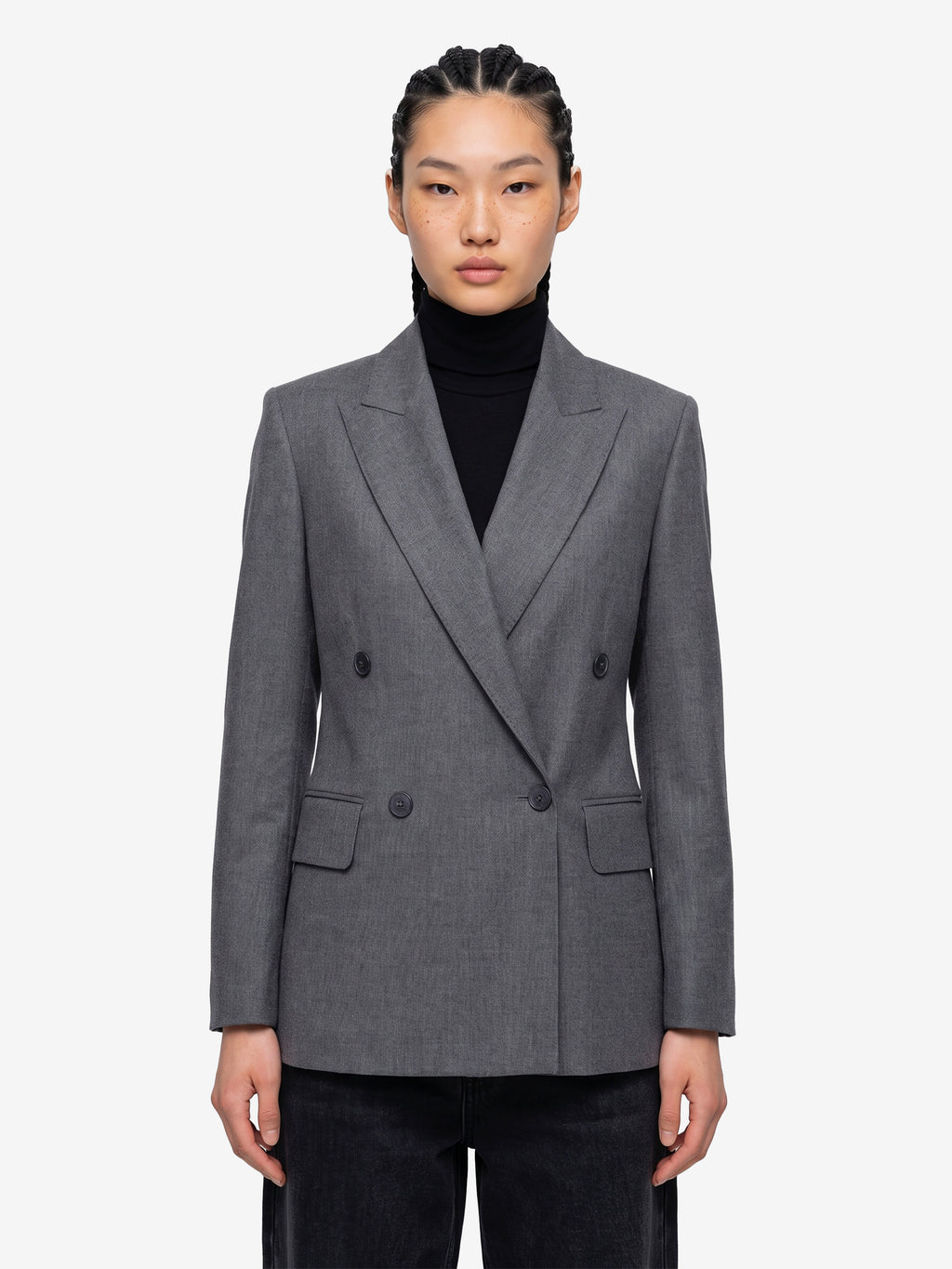 Max Mara Women's Double-breasted Scenico Jacket in Grey