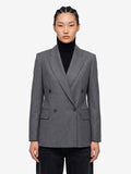 Max Mara Women's Double-breasted Scenico Jacket in Grey