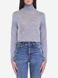 Saint Laurent Women's Wool Turtleneck in Grey