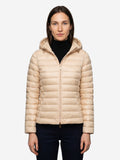 Moncler Women's Igelhood Down Jacket in Longue in Beige