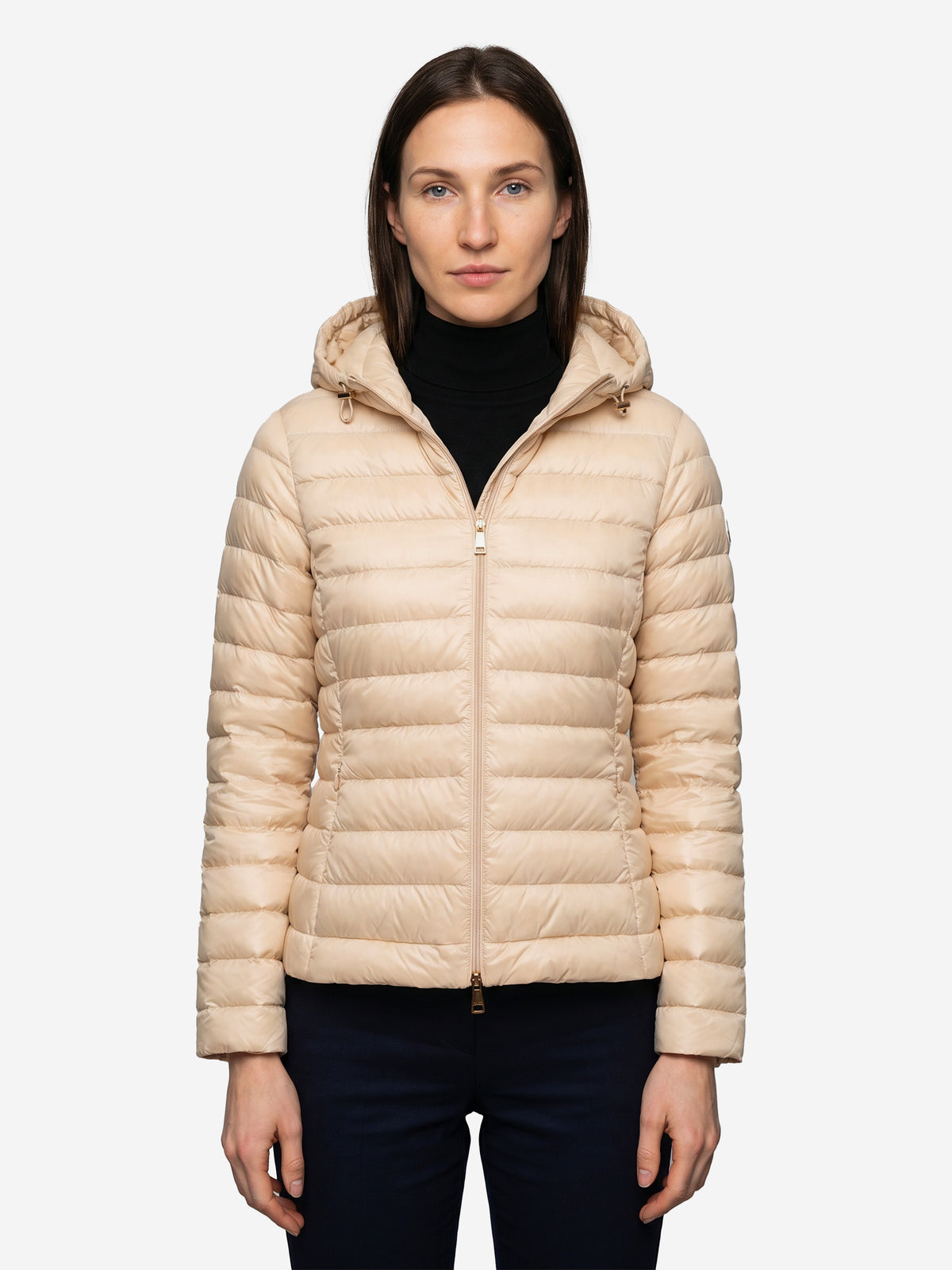 Moncler Women's Igelhood Down Jacket in Longue in Beige