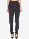 Saint Laurent Women's Habotai Silk Pants in Black
