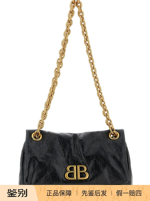 Balenciaga Women's Monaco Mini Shoulder Bag in Black