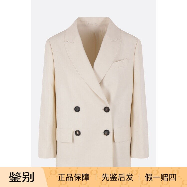 Brunello Cucinelli Women's Coat in White