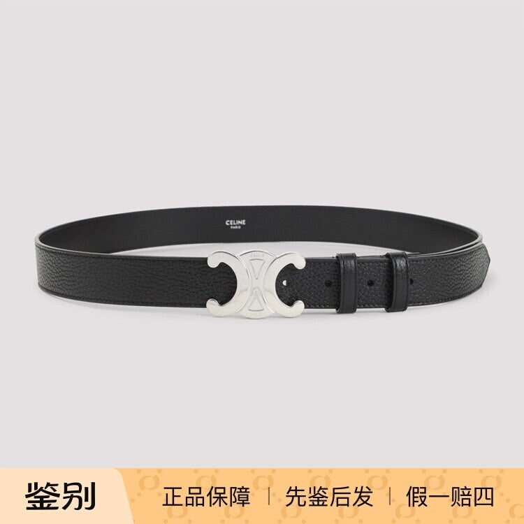 Celine Men's Triomphe Belt in Black