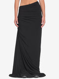 Alaia Women's Maxi Draped Jersey Dress in Black