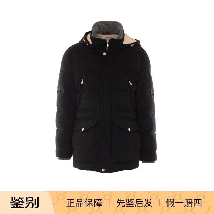 Brunello Cucinelli Men's Down Jacket in Black